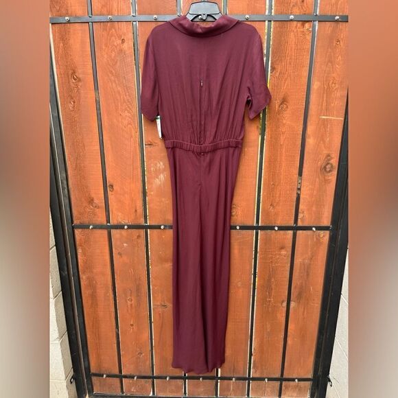 Reformation Danika Midi Dress color Prune XS - Picture 4 of 8